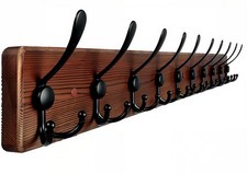38.6 Inch Rustic Wood Coat Rack Wall Mount with Heavy Duty Hooks