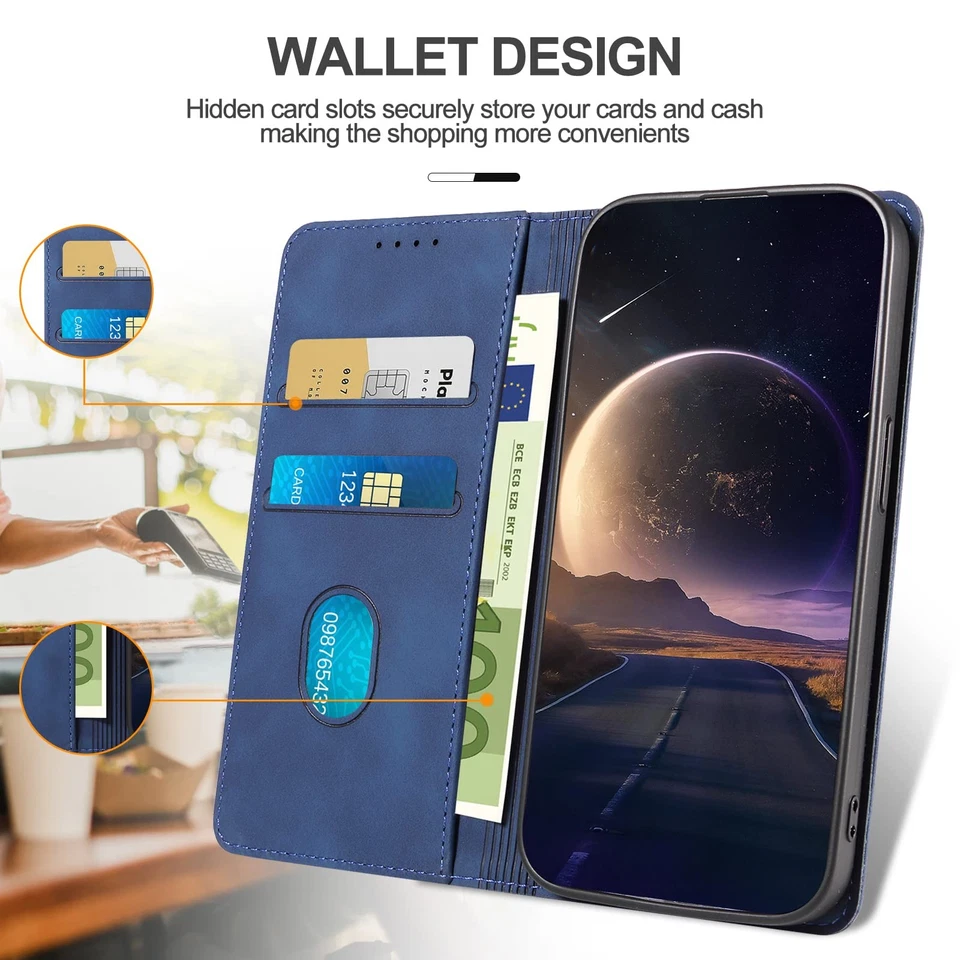 Cover per OnePlus 10 PRO 5G Cover a Libro Portafoglio in Pelle PU [Porta Carte] - Immagine 3 di 4