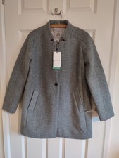 Joules Wool Blend Grey Addington Coat Size 12
