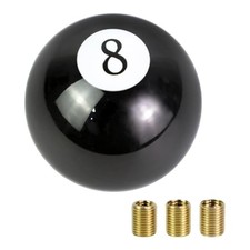 Shift Knob 8 Ball Gear Shift Knob With 3 Threaded Adapters Gear Ball Shift Knob 8 Ball Gear Shift Knob With 3 Threaded Adapters Gear Ball
