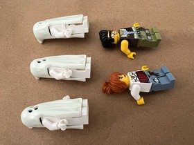 Lot of 5 Minifigs - Incl (3) Glow-in-the-dark Ghosts - 2012 Lego Monster Fighter