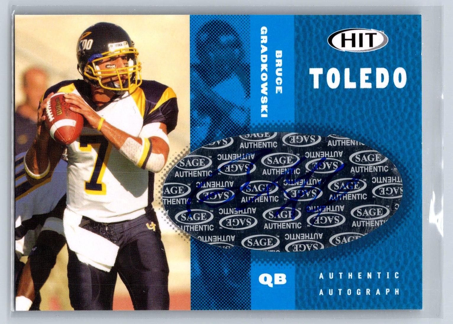 2006 SAGE HIT #A44 Bruce Gradkowski Autographs Blue
