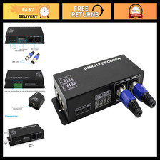3CH DMX 512 Controller  Decoder for LED RGB Strip Lights - Digital Display, Dim