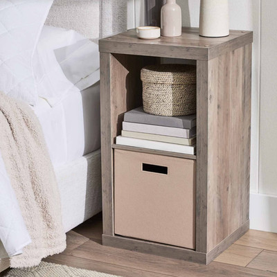 2 Cube Storage Organizer, Rustic Gray