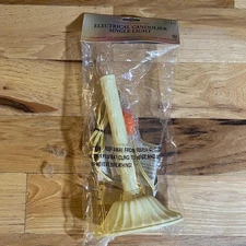 Vintage Candolier Electrical Drip Candle Ivory Plastic Single Light 9.5" NEW