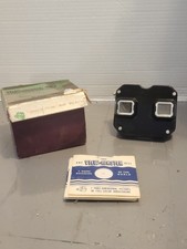 Vintage Sawyers Early View-Master Stereoscope Viewer with Box  Slides