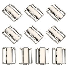 Set of 10 3/4" Metal Bra Strap Hooks for Bathing Suit Replacement Clasp Bikini