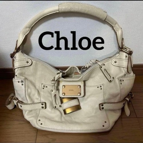 Chloe Off-White Paddington Shoulder Bag One-Handle Large