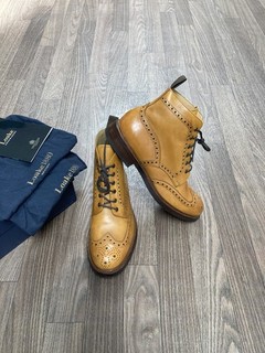 Stivali Loake BEDALE Brogue in pelle marrone taglia 10 misura G