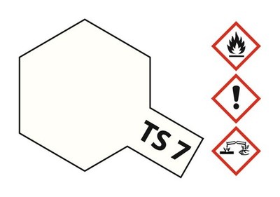 Tamiya Acryl Sprühfarbe TS-7 Racing-Weiss glänzend 100ml - 85007