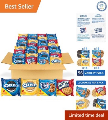 Ultimate Cookie Variety Pack - 56 Snack Packs: OREO, CHIPS AHOY!, Nutter Butter