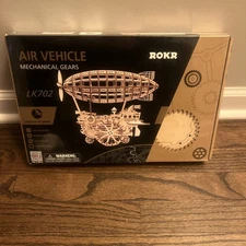 ROKR Air Vehicle Mechanical Gears LK702 Wooden Model Brand New