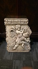 3D Cherub Angels Plaster Cast Stone Wall Plaque # 3