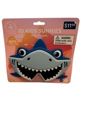 NWT Coconut Grove 3D Kids Sunnies Fin Shark Novelty Sunglasses Boys