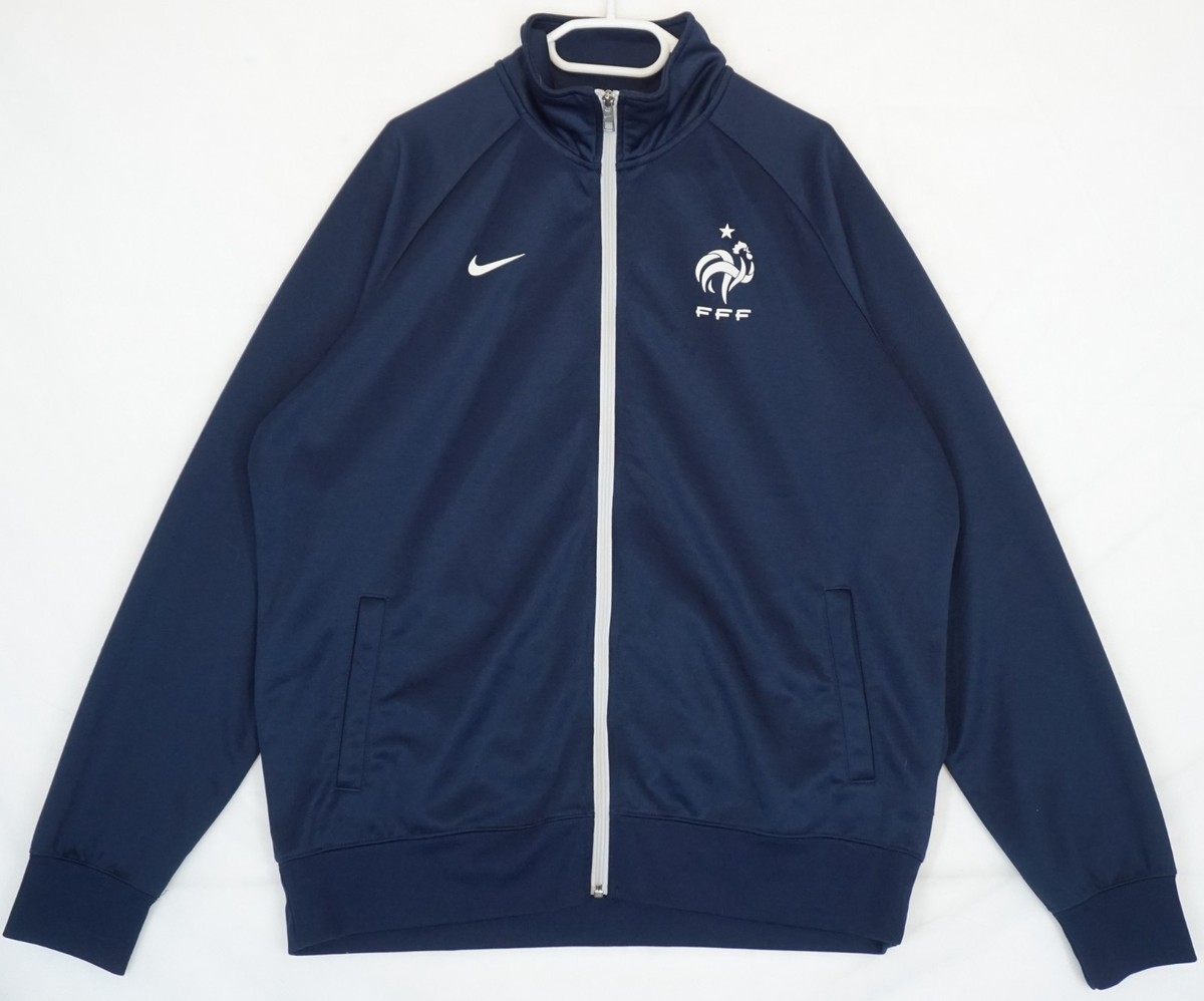 Nike FFF France Navy Blue Track Jacket Men's Size XL | eBay