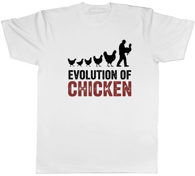 Evolution of Chicken lustiges Herren T-Shirt Tee Geschenk Oberteil