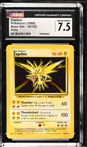 Zapdos graded CGC 7.5 for sale on eBay