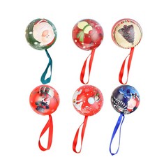 6Pcs Metal Xmas Ball Candy Boxes Creative Storage for Party Gifts