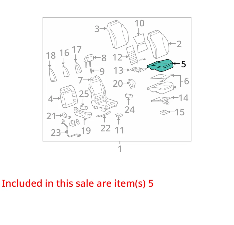 ADEQUADO PARA 2007 SATURN AURA COVER ASM P/SEAT CUSH *MD 15294578 - NOVO FABRICANTE DE EQUIPAMENTO ORIGINAL 15294578 - Imagem 2 de 3