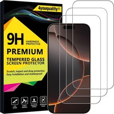 3-Pack Tempered Glass Screen Protectors for iPhone 16 Pro Max – 9H, Ultra-Clear