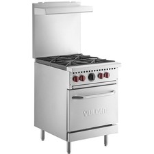 Vulcan SX24-4BN SX Series Natural Gas 4 Burner 24" Range with Space Saver Oven -