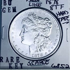 1878 8TF BU GEM MORGAN SILVER DOLLAR UNC MS+++ U.S. MINT RARE KEY COIN 6852