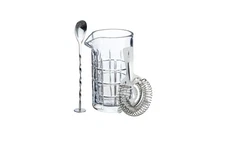 BCMIXER KitchenCraft Cut-Glass Cocktail Mixing Glass with Stirring Spoon and ...