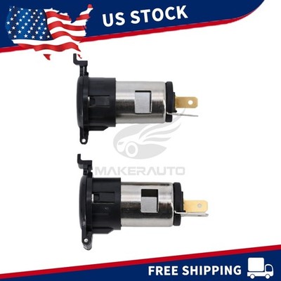 2pcs 12V 120W Car Cigarette Lighter Power Outlet Socket + Waterproof Cover