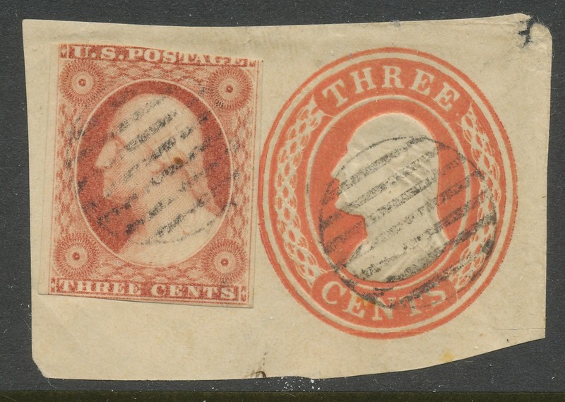 USA-1855-57 SC # 11 A10, U1 3c,-USED ( 2 )