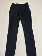Copperfield Fleece Lined Breeches Horse Riding Pants/Tights Kids Black 24" x 26"