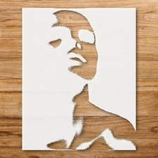 Stylized Figure with Tilted Head Wall Art Reusable Plastic Stencil - StencilAir
