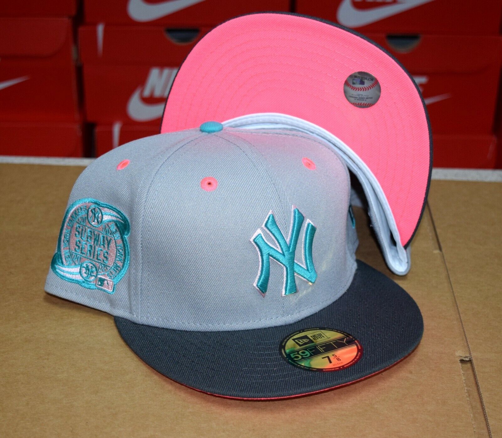 New York Yankees Ocean Blue Grey UV 59FIFTY Fitted Hat