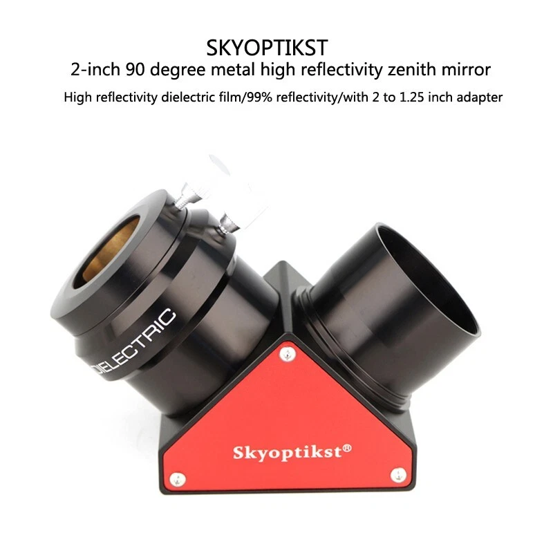 Espejo diagonal Skyoptikst 2 pulgadas 90 grados, 99% alto reflectante para telescopio Foto 2 de 4