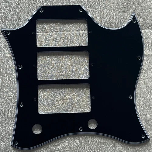 Custom For Gibson SG Standard 3 Pickup Style Guitar Pickguard 5-Ply Black
