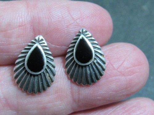 southwestern sterling black onyx earrings - Bild 7 von 7