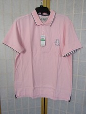NWT Original Penguin Musingwear Parfait Pink 100% Cotton Polo Shirt Men's Size L