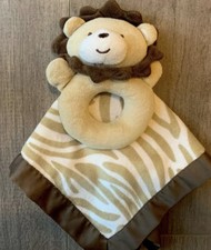 CARTER'S BABY LION RATTLE AND LOVEY/LOVIE SECURITY BLANKET STUFFED ANIMAL NEW