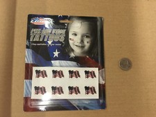 H4 Team USA Flag Peel and Stick Tattoos 4th of July New Free Shipping