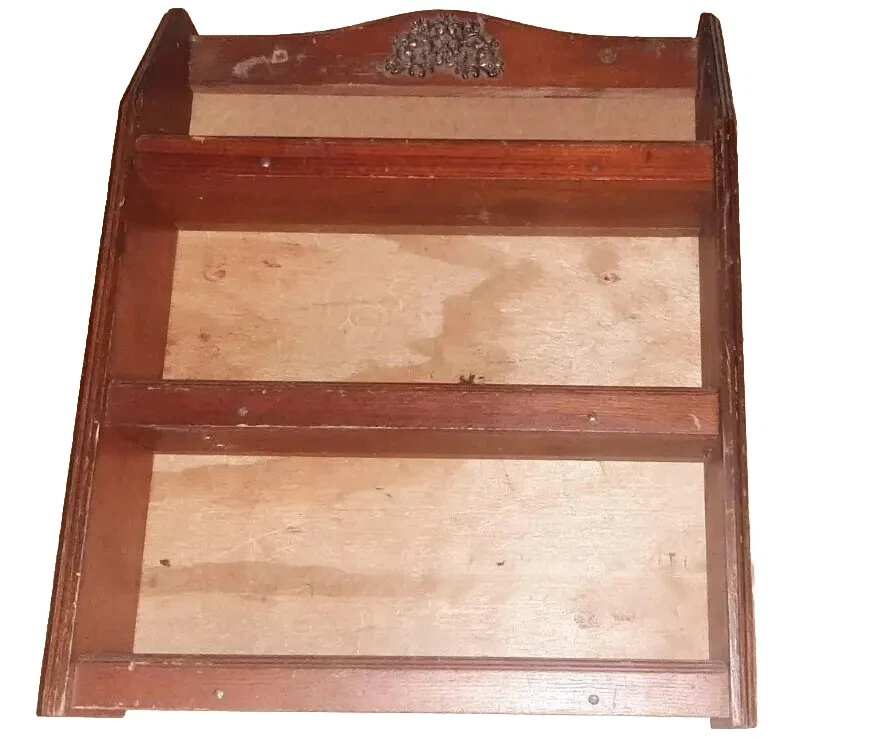 antique wood spice rack vintage