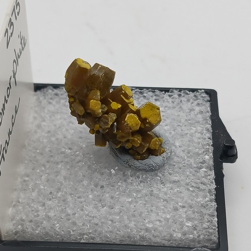 AESTHETIC Pyromorphite Crystal Thumbnail FRANCE Dk Green 1.25" Perky Display - Picture 5 of 9