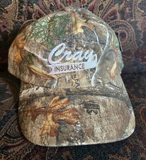 Camouflage Cap Hat Realtree Edge Hook Loop Back Strap Embroidered Ad Logos NWT
