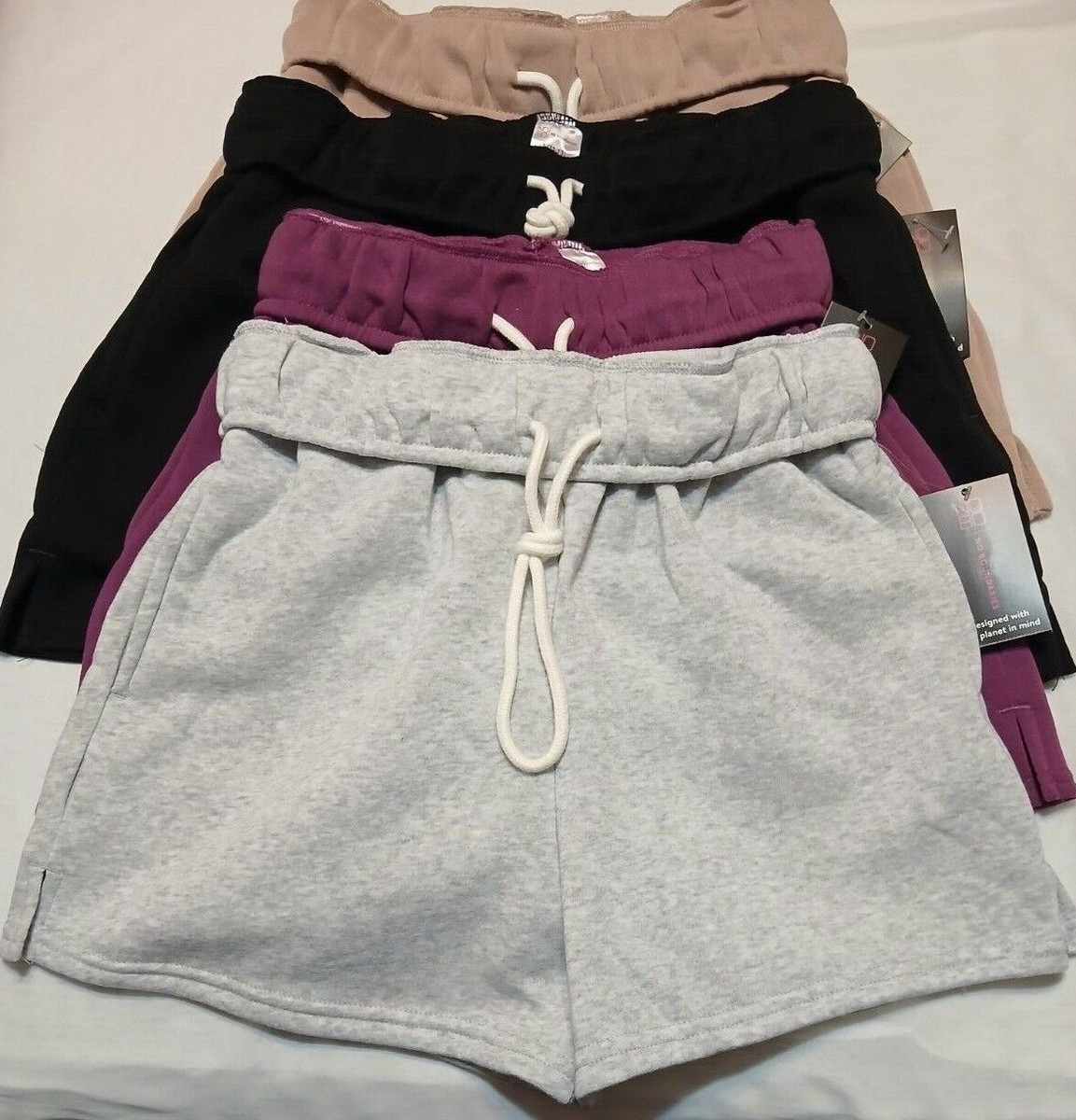 No Boundaries Fleece Shorts W/ Folded Over Waist & Pockets U