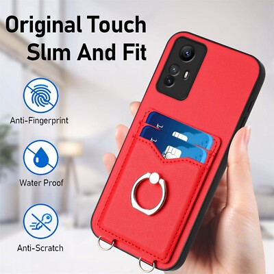 Card Pockets Rugged Phone Case With Ring Holder For Xiaomi Redmi Note 14 Pro 10C