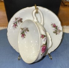 Vintage "Moss Rose" Teacup Saucer GUC Very Pretty