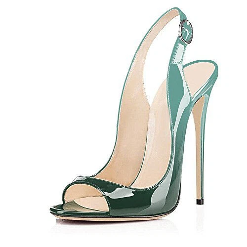 Women Round Toes Super High Heels Fashion Sandals Fish Mouth Stiletto High Heels - Image 3 of 4