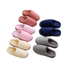 Women's and men's Warm Slippers Soft Cozy Sandals Non-Slip Casual Solid Color