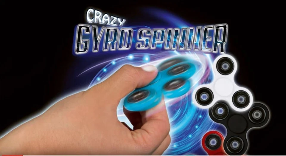 DOWNTOWN-VERSAND 4 Stück Crazy Gyro Spinner in 4 versch. Farben, Gyro Finger Spielzeug