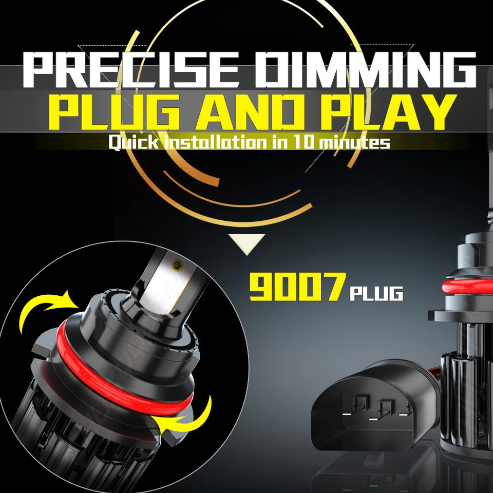 Lâmpadas dianteiras de LED feixe Hi/Lo 6000K para Nissan Sentra 2000 2001 2002 2003 - Imagem 4 de 4