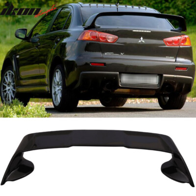 Fits 08-17 Mitsubishi Lancer EVO Style Trunk Spoiler Wing Lip Painted #X42 Black