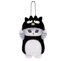 Sanrio Bad Badtz Maru Mofusand Plush Key MEDIUM Charm Bag BLACK Holder Toy Purse